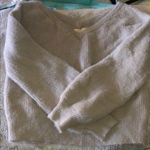 Brand New Fuzzy V-Neck Sweater